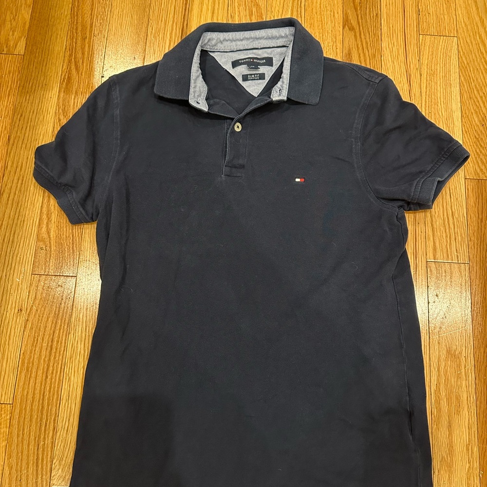 Tommy Hilfiger Navy Blue Polo Shirt